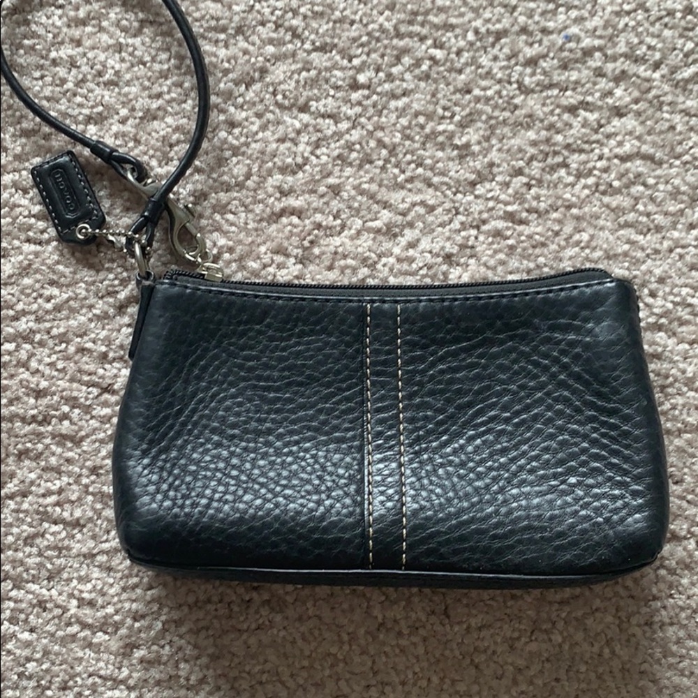 Coach leather material wristlet